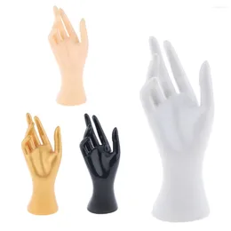 Jewelry Pouches Female Mannequin Right Hand Bracelet Ring Watch Gloves Display Holder Rack For Desktop Showcase Shop Home Decor