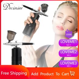 Devices 0.3mm Mini Air Compressor Kit DIY Painting Spray Gun Airbrush for Nail Art Tattoo Craft Cake Nano Fog Mist Sprayer Beauty Device