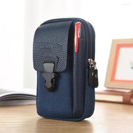 Waist Bags Men Business Packs Canvas Casual Fanny Bum Bag Sports Mobile Phone Pouch Vintage For Birthday Festival Gifts