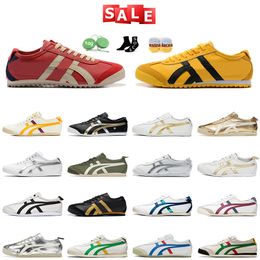 Vintage Style Designer OG running shoes tiger mexico 66 athletic mens womens yellow black Navy Gum Sail Green Beige red Silver Retros platform Trainers Sneakers 36-44