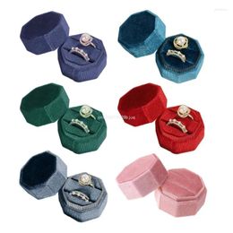 Jewellery Pouches Rings Box Double Wedding Couple Flannel Material For Dropship