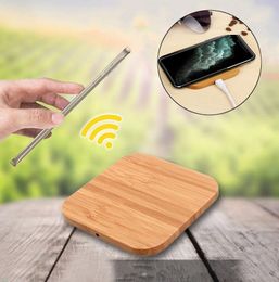 WOODED Bamboo Wireless Charger Wood Wooden Pad Qi Fast Charging Dock USB Cable Tablet For iPhone 11 Pro Max Samsung Note10 Plus7819062