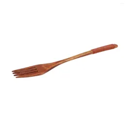 Dinnerware Sets Convenient Child Tableware Wooden Handle Fork 1pcs Bamboo Children Utensil