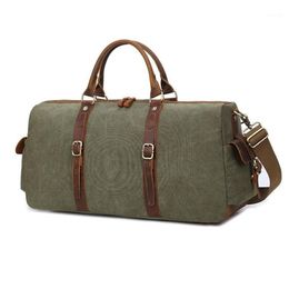 Duffel Bags Mens Canvas Duffle Bag Big Travel Oversized Weekender Overnight Vintage Large Capacity Carry On Luggage Traveling1267O