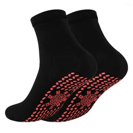Motorcycle Apparel 5Pairs Winter Heated Socks Anti-Fatigue Multifunctional Thermal Sock For Hiking (black)