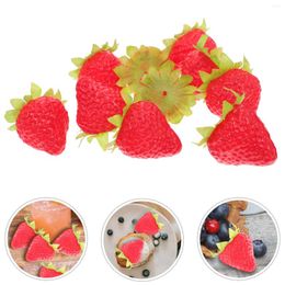 Party Decoration Simulated Strawberry Model Artificial Fruits For Lifelike Fake Decorating Kit Decorations Strawberries