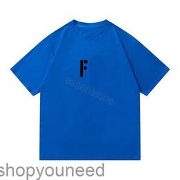 Mens Essen t Shirt Designer Women Tops Design Summer Ess Pullover Short Sleeve Tee Breathable Couple Solid Colour Fears Letter Clothes6hkz61O9