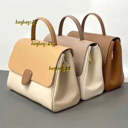 Evening Bags 2024 New Fashion Temperament Simple Cowhide Solid Color Handbag Large Capacity Matching Lovely Single Shoulder Bag Messenger