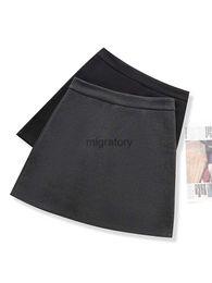 Skirts Skorts Circyy Woolen for Women A-Line High Waisted Mini Black Grey Korean Fashion Skirt with Lined Office Lady New YQ240223