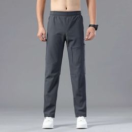 Lu Men Jogger Long Pants Sport Yoga Outfit Fleece Gym Pockets Sweatpants Jogging Mens Casual Elastic Waist Fitness 3 Colours 3XLSize Designer Pants LL29378