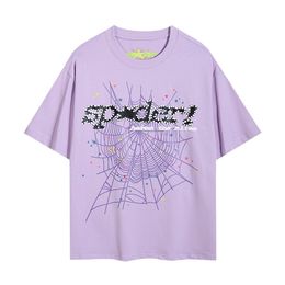 Sp5der Shirt Mens T Shirts Poloshirt Shirt Sp5der Spider 555 Womens T-shirt Fashion Street Clothing Web Pattern Summer Sports Wear Spide 1401