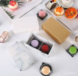 Gift Wrap 10Pcs Macaron Packaging Boxe For Macarons Dessert Biscuit Candy Cake Box With Window Paper Packing Case