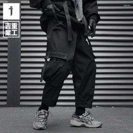 Men's Pants 11 BYBB'S DARK Hip Hop Tactical Cargo Pant Men Functional Ankle-Length Joggers Trousers 2024 Elastic Waist Streetwear