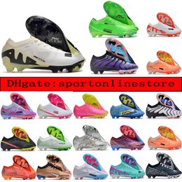 Send bags Mens Womens Football Boots Ronaldo CR7 Vapores XV Elite XXV FG Cleats Neymar ACC Mbappes Superflyes 15 Kids Boy Soccer Shoes Outdoor Trainers scarpe calcio