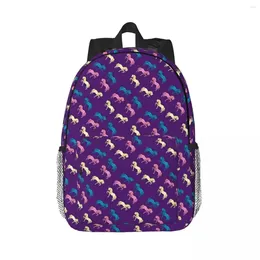 Backpack Horses Purple Backpacks Teenager Bookbag Fashion Students School Bags Travel Rucksack Shoulder Bag Large Capacity