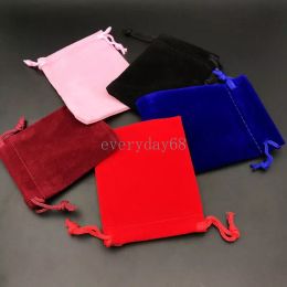 2024 Jewellery Bags Velvet Beaded Bracelet Necklace Earring Pouches Drawstring Packaging Wedding Birthday Party Decor