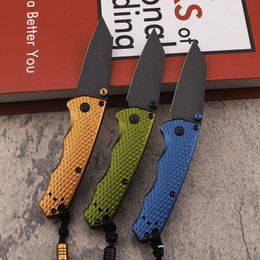 Coltello pieghevole tascabile BM290 di alta qualità M4 Stone Wash Tanto Blade Maniglia in alluminio aeronautico con cuscinetti a sfera Coltelli EDC con scatola al minuto