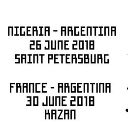 2018 Argentina Match Details Argentina Vs France Nigeria Soccer Patch