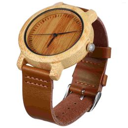 Wristwatches Wood Watch For Men Mens Handmade Wristwatch Bamboo Quartz Movement Men's Watches