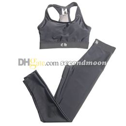 Letters Webbing Crop Top Women Sport Tanks Top High Waist Yoga Leggings Designer Breathable Tracksuit