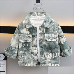 Jackets Children Jacket For Boys Outerwear Print Outfits Tops Sports Windbreaker Coats Kids Clothes Autumn Spring 4 6 8 10 12 Years Dhs4Q