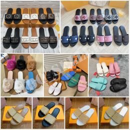 Women Designers Slippers Rubber Sandal Flat Slipper Fashion Beach Slippers Lady Sandals designer shoes Luxury Slide Size 35-43