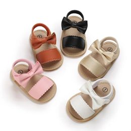 Summer Baby Sandals Nonslip Cloth Bottom Toddler Shoes Soft Baby Shoes First Walking Breathable Princess Shoes 240220