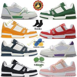 New Designer Luxury Sneakers for men womens virgil shoes Pink White Black Sky Blue Denim Orange round toe classic embroidery platform low skate trainers