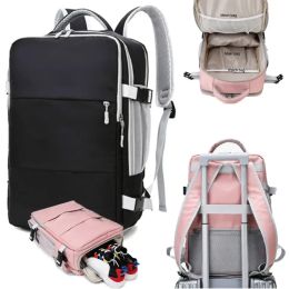 Backpack 35L Large Capacity Dry Wet Separation Luggage Bag Women Travel Backpack Waterproof USB Charging Port Backpack Laptop School Bags