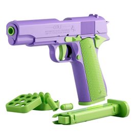 Mini Model Gravity Straight Jump Toy 3D Printed Gun Nonfiring Cub Radish Toy Knife Kids Stress Relief Toy Christmas Gift 240220