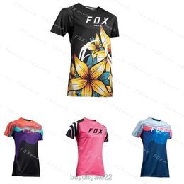 Men's T-shirts Motocross Jersey Motorbike Downhill Jerseys for Mountain Biking Teams Bat Fox Mtb Woman Cycling Short Sleeves 8784