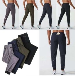 LU womens LL Mens Jogger Long Pants Sport Yoga Outfit Quick Dry Drawstring Gym Pockets Sweatpants Trousers Casual Elastic Waist fitness Designer Pants456