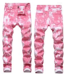 Men's Jeans Multi Pocket Camouflage Pants Colorful Stretch Snake Print Trousers Punk Size 28-42