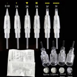 Needles 20PCS 1R 3R 5R 5F 7F Screw Tattoo Needle Cartridge For Premium Charmant Tattoo Machine For Permanent Makeup Eyebrow Lips Tattoo