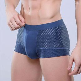 Underpants Men Underwear Boxer Shorts Breathable Modal Bulge Pouch Sexy Comfortable 4 Colours