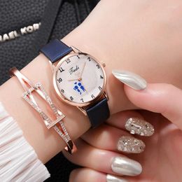 Wristwatches 2024 Watch Women Fashion Casual Leather Belt Watches Simple Ladies' Small Dial Quartz Clock Dress Female