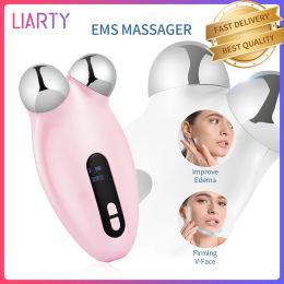 Devices 3d Ems Vshape Face Lifting Massager 3 Gears Facial Skin Lifting Firming Double Chin Removal Vline Roller Muscle Relaxation