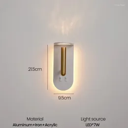 Wall Lamp Light SourceNordic Bedroom Bedside Sconce Home Indoor Decor Reading Rotatable Lighting For Living Room