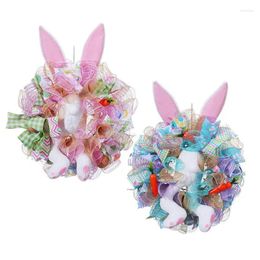 Decorative Flowers Easter Door Wreaths Shape Front Garland Decoration Wreath Ornaments For Indoor & Outdoor Home Decorations