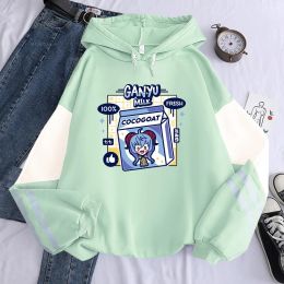 Sweatshirts Genshin Impact GANYU MILK Game Hoodies Hip Hop Men Harajuku Streetwear Cartoon Kawaii Print Women Long Sleeve Winter Sweatshirts