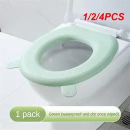 Toilet Seat Covers 1/2/4PCS Washable Cover Waterproof Sticker Foam Lid Portable Silicone Cup Bathroom