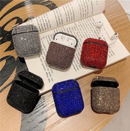 Diamond Airpod Case Bling Earphone Full Cover Protector Headphone Bag for Apple Bluetooth Wireless Charging Headset with Retail Bo3283781