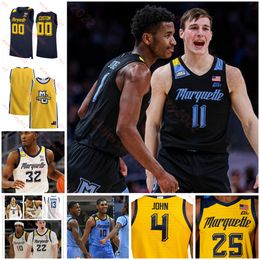 Marquette Golden Eagles Basketball Jersey Custom Stitched 2 Emarion Ellis Ben Gold Keeyan Itejere Kam Jones David Joplin Michael Kennedy Al Amadou Marquette Jersey