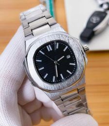 Relógio feminino masculino designer u1 relógios de marca de alta qualidade relógios de pulso de banda de aço clássico 5711 movimento de quartzo negócios de luxo pulseira de tempo automático watche