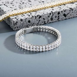 Moissanite Diamond Style Hip Hop Jewellery Bracelet 925 Sterling Silver Tennis Chain