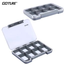 Boxes Goture Magnetic Fly Fishing Box Waterproof High Strength ABS 8 Components Transparent Lid Fishing Tackle Box Lure Box