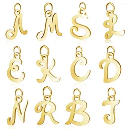 Charms 5pcs/lot 316 Stainless Steel Alphabet Vnistar Initail Handmade Jewelry Finding Supplies A-Z English Letter Pendants