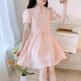 Party Dresses Summer Lovely Jacquard A Line Dress Puff Sleeve Birthday Chic Elegant Mini Women Holiday 2024