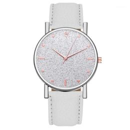 2020 Top Brand High Quality Rhinestones Womens Ladies Simple Watches Faux Leather Analogue Quartz Wrist Watch Clock Saat Gift1271M