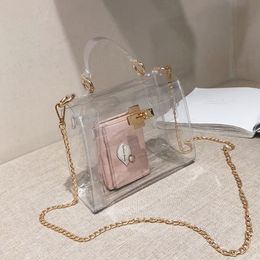 Pvc Clear Jelly Bag For Women Clutch Tote Handbags Ladies Hand Bags Designer Transparent Purses Handbag Crossbody Pouch Sac A Main248W